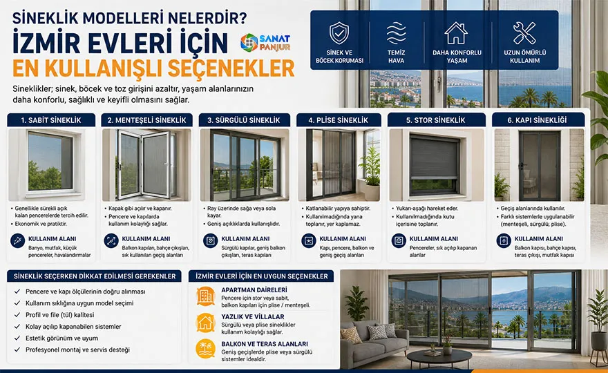 Sineklik Modelleri Nelerdir? İzmir Evleri İçin En Kullanışlı Seçenekler