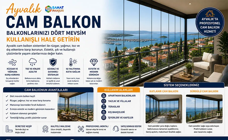 Ayvalık Cam Balkon Hizmeti